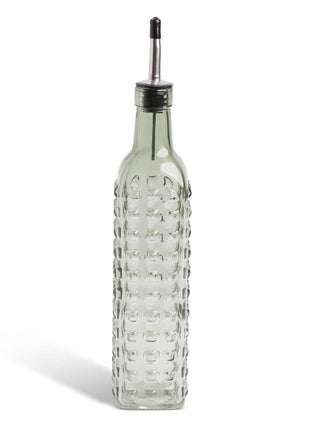 Alternate view of matcha green glass cruet for olive oil or vinegar