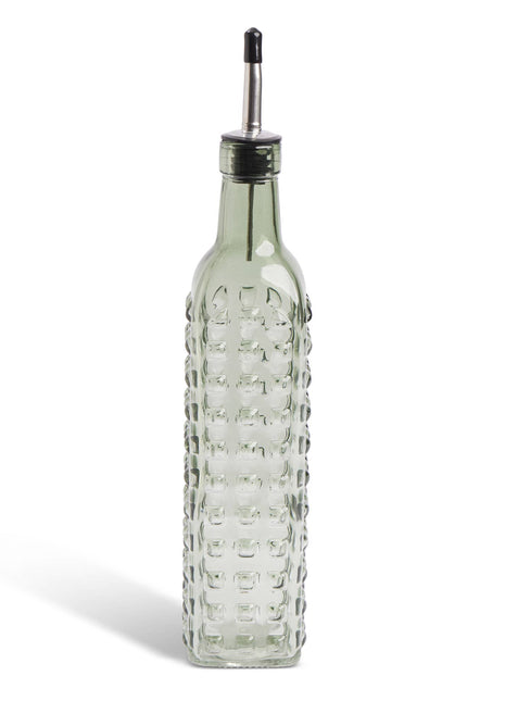 Alternate view of matcha green glass cruet for olive oil or vinegar