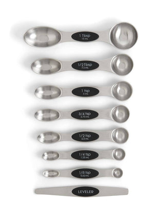 Magnetic Measuring Spoons – Dual-Sided with Leveler