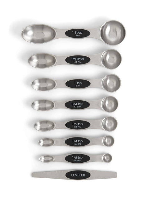 Magnetic Measuring Spoons – Dual-Sided with Leveler