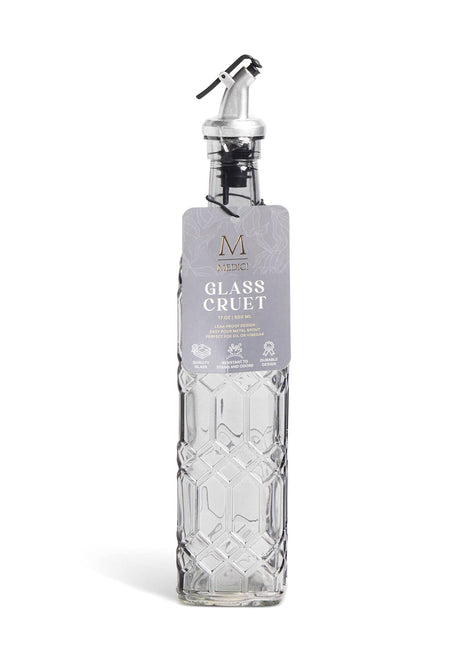 500ml argyle glass cruet in shadow gray with easy-pour spout