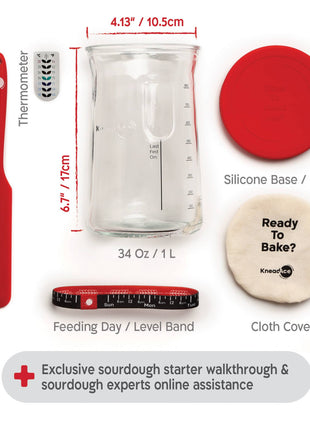 KneadAce PRO Sourdough Kit: 34oz Jar-Baskets-Bread Lame