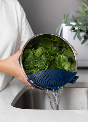 Fox Run Silicone Clip On Pot Strainer, 9” x 3.8” x 2.4”