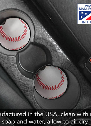 Baseball Absorbent Stone Car Coaster 1 Pk