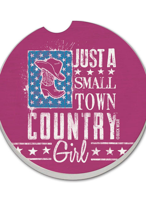 Country Girl Absorbent Stone Car Coaster, Single Pack