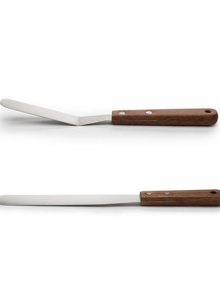 Fox Run Stainless Steel Icing Spatula and Smoother, Set of 2