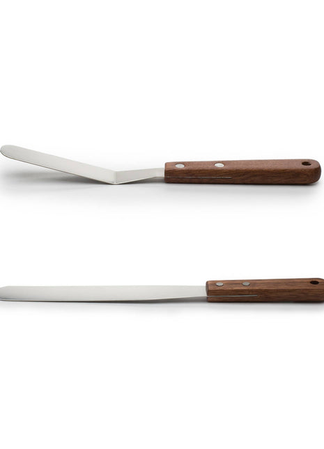 Fox Run Stainless Steel Icing Spatula and Smoother, Set of 2