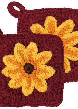 Sunflower Splendor Crochet Sponges Set of 2