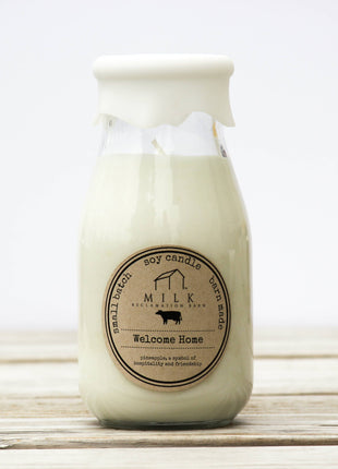 Milk Bottle Candle Welcome Home