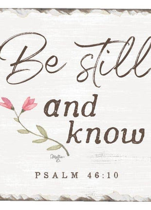 Be Still & Know Single Absorbent Stone Tumbled Tile Coaster