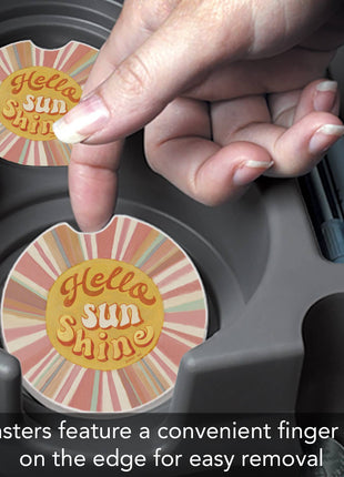 Hello Sun Absorbent Stone Car Coaster Bulk-NO PACKAGING
