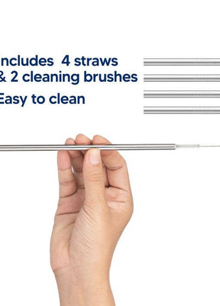 HIC Kitchen Reusable Tumbler Drinking Straws, Set Of 2
