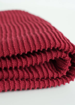 Ripple Carmine Red Turkish Cotton Dishtowel