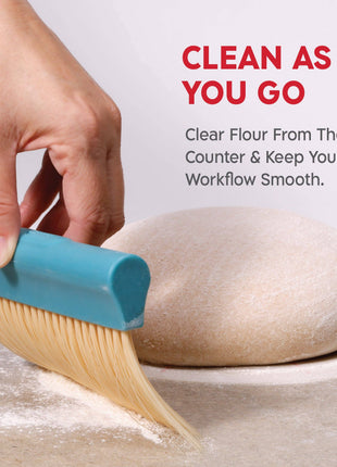 KneadAce Bench Scraper and Baker's Brush