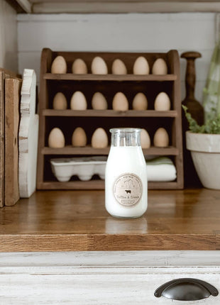 Milk Bottle Candle Coffee & Cream