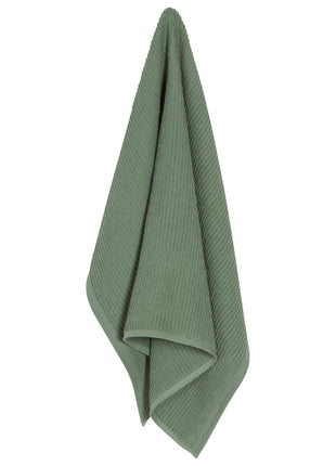 Ripple Elm Green Turkish Cotton Dishtowel
