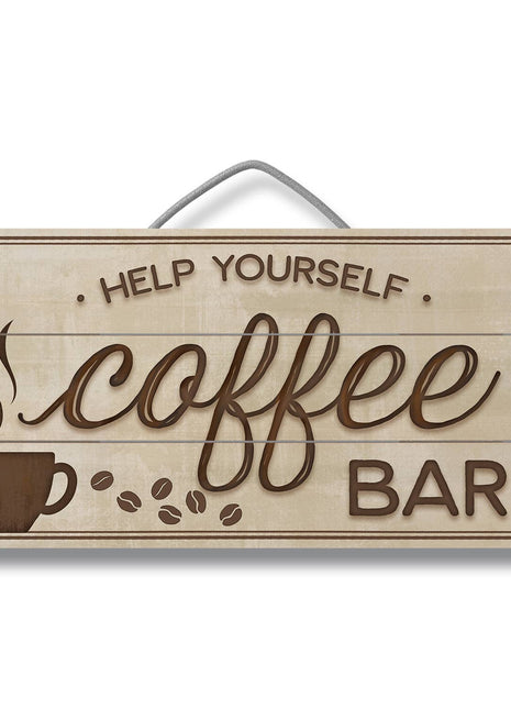 Coffee Bar Pallet Wood Sign - Kitchen Coffee Station Decor