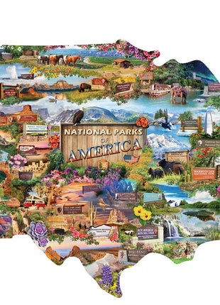 National Parks of America 1000 Piece Shaped Puzzle