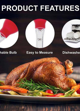 HIC Kitchen Roasting Stand-Up Turkey Baster