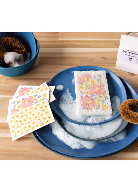 Full Bloom Pop Up Sponges Set of 4 Assorted