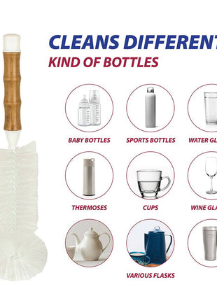 HIC Bamboo Water Bottle Brush
