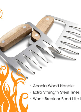 Outset Stainless Steel Meat Shredding Bear Claws,4.4" x 4.2"