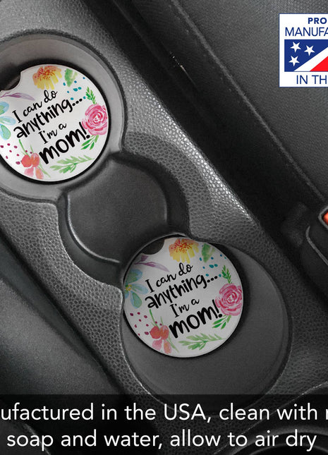 I'm A Mom Absorbent Stone Car Coaster 1 Pk