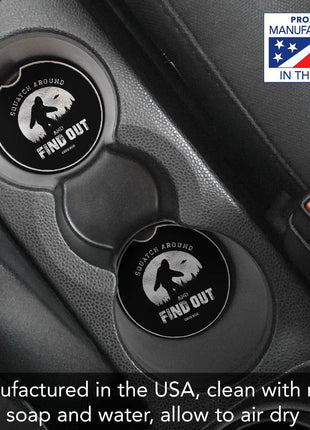 "Squatch Around" Absorbent Stone Car Coaster 1pk