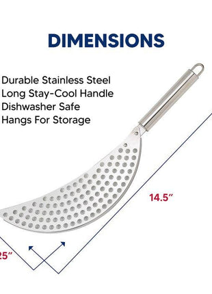 HIC Kitchen Half Moon Pot Strainer