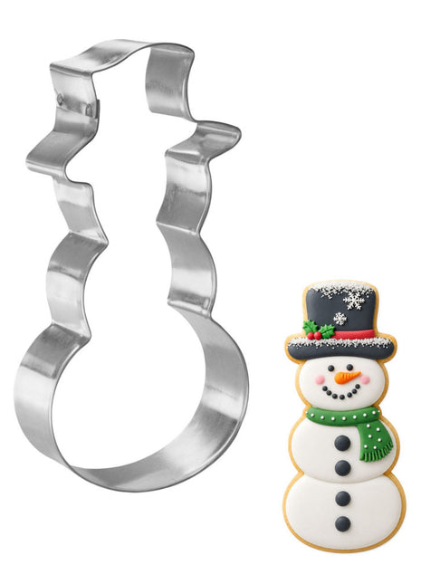 Snowman w/Top Hat Cookie Cutter (4″)