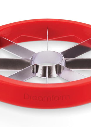 Dreamfarm Flapple Fold-Flat, Space-Saving Apple Corer & 8-Piece Apple Slicer - Red