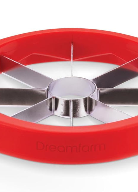 Dreamfarm Flapple Fold-Flat, Space-Saving Apple Corer & 8-Piece Apple Slicer - Red