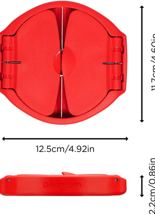 Dreamfarm Flapple Fold-Flat, Space-Saving Apple Corer & 8-Piece Apple Slicer - Red