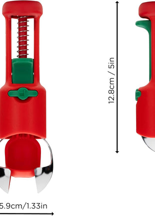 Dreamfarm Hullapit 3-in-1 Fast & Easy Strawberry Huller, Cherry Pitter & Olive Pitter - Red/Green