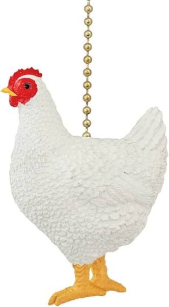 Ceiling Fan Pull - White Chicken