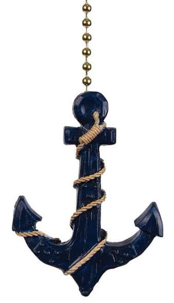 Ceiling Fan Pull - Navy Anchor