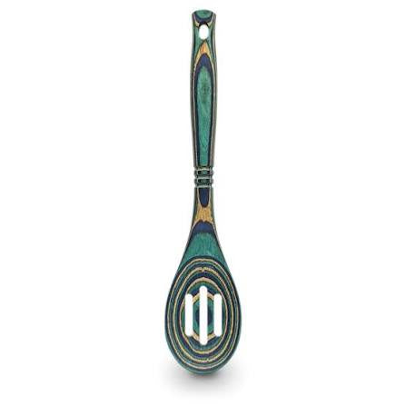 Island Bamboo Peacock Slotted Spoon