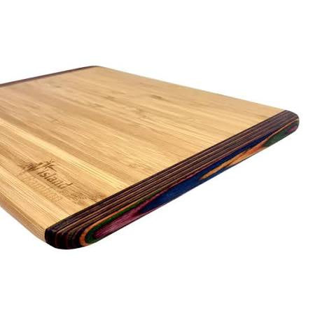 Island Bamboo 9”x 11”x 3/8” Utility Board With Rainbow Accent