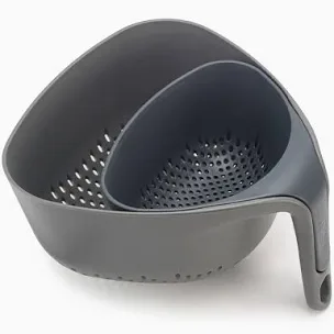 2-piece Gray Nest Colander Set