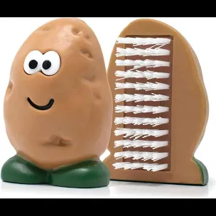 Joie Spud Dude Potato Brush, Vegetable and Fruit Scrubber, Produce Cleaner, Cute Kitchen Gadget, Dishwasher Safe