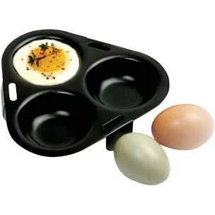 Norpro Nonstick Metal 3 Egg Poacher Pan