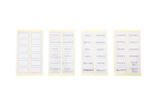 Fox Run Spice Labels, 0.1 x 1.75 x 0.75 inches, White