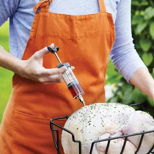 Marinade Injector with Removable Needle, Stainless Steel and Plastic
