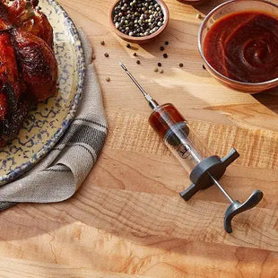 Marinade Injector with Removable Needle, Stainless Steel and Plastic