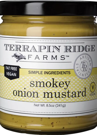 Terrapin Ridge Farms Smokey Onion Mustard – Gourmet Mustard for Burgers, Brats, Sandwiches & More – 8.5 oz Jar