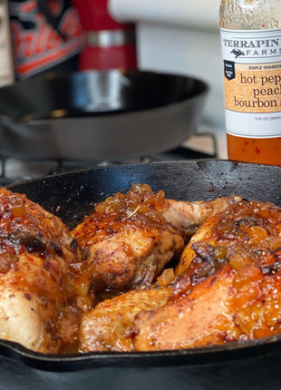 Hot Pepper Peach Bourbon Sauce - 12 FL OZ