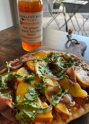 Hot Pepper Peach Bourbon Sauce - 12 FL OZ