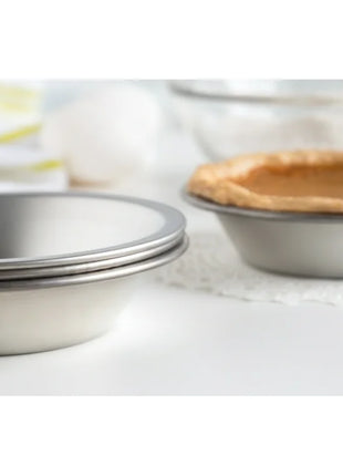 Tin Plated Pie Pans, Set of 4 Small Pie Baking Pans, 5" x 5" x 1.25"