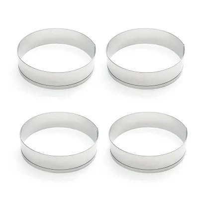 English Muffin Ring Molds, Set of 4, Stainless Steel
