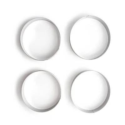 English Muffin Ring Molds, Set of 4, Stainless Steel